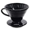 The London Sip Ceramic Coffee Dripper, Black 1 to 4 Cups CD2-B - alternate 1
